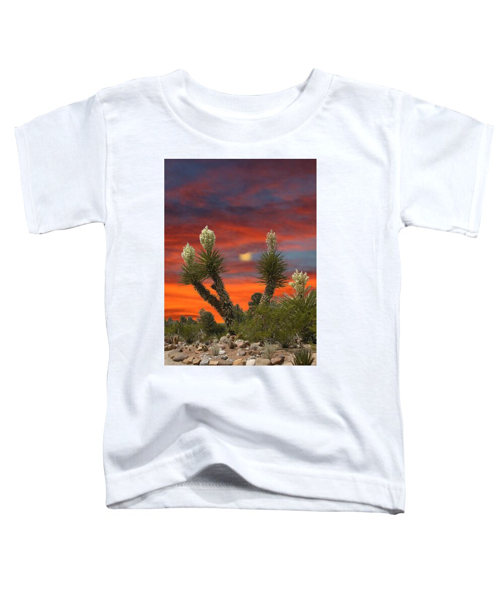 Framed Prints Of Yuccas In Bloom Toddler T-Shirt featuring the photograph Full Blooming Yucca by Jack Pumphrey