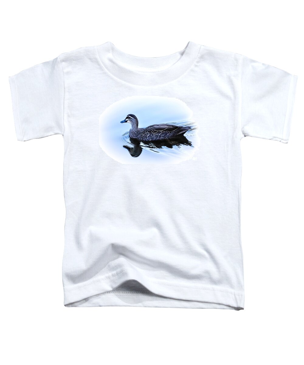 Blue Billed Duck Toddler T-Shirt featuring the photograph Blue Billed Duck by Kaye Menner