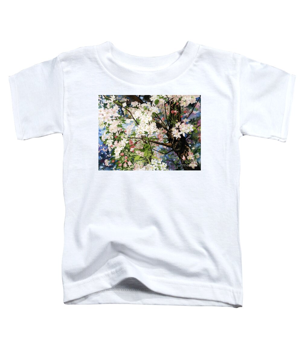 Flowers Toddler T-Shirt featuring the painting Burst Of Spring by Barbara Jewell
