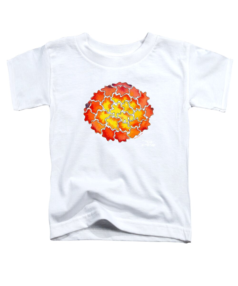 Lava Toddler T-Shirt featuring the painting Caldera by Diane Thornton