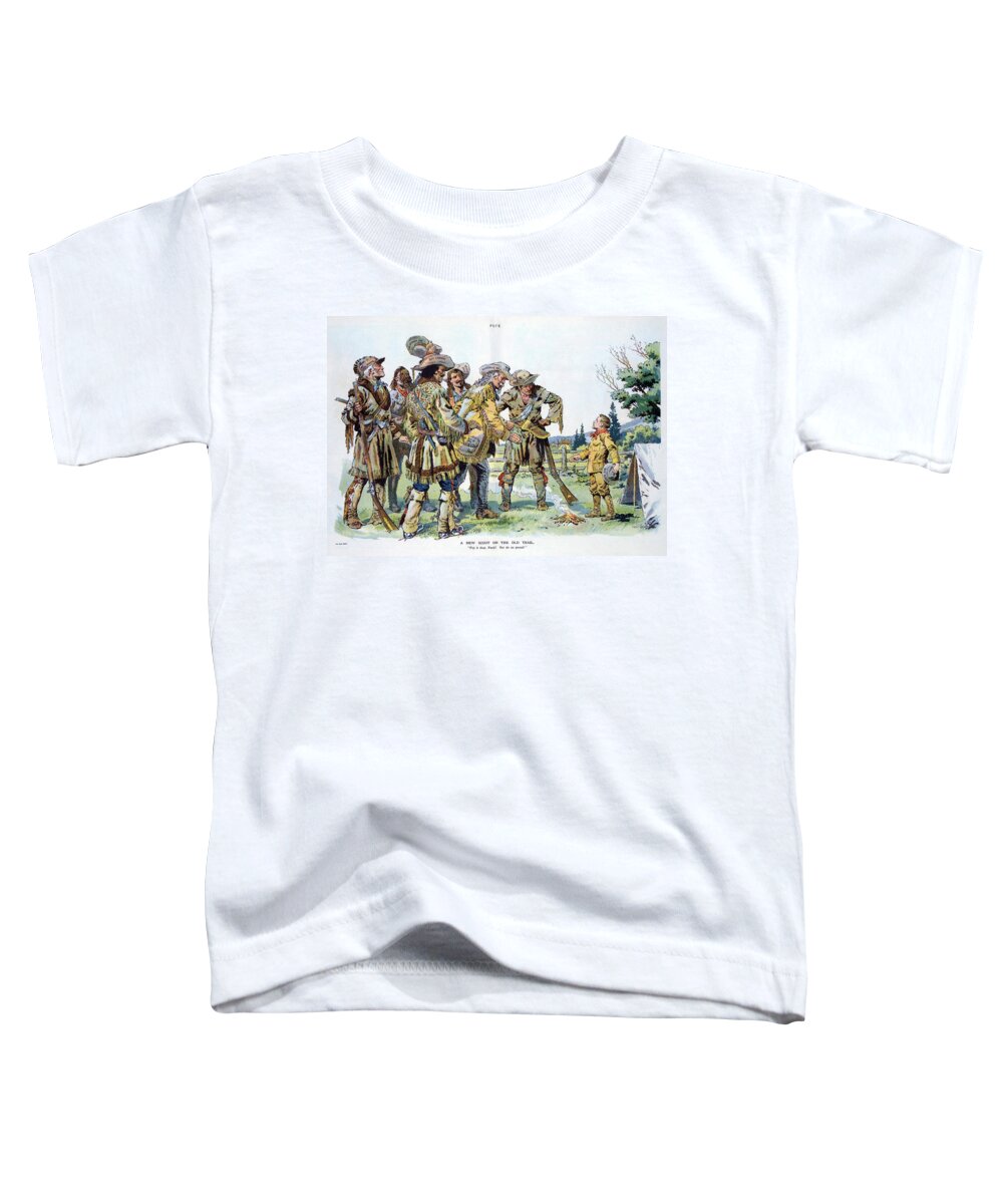 1912 Toddler T-Shirt featuring the drawing Cartoon Boy Scouts, 1912 by Granger