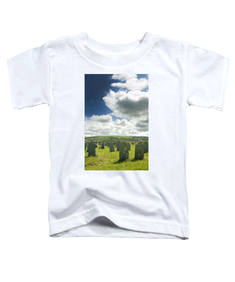 Cemetery Toddler T-Shirt featuring the photograph Cemetery in Cornwall by Chevy Fleet