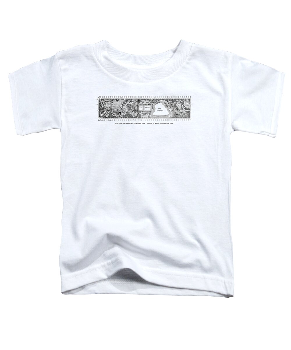 1858 Toddler T-Shirt featuring the photograph Central Park Plan, 1858 by Granger