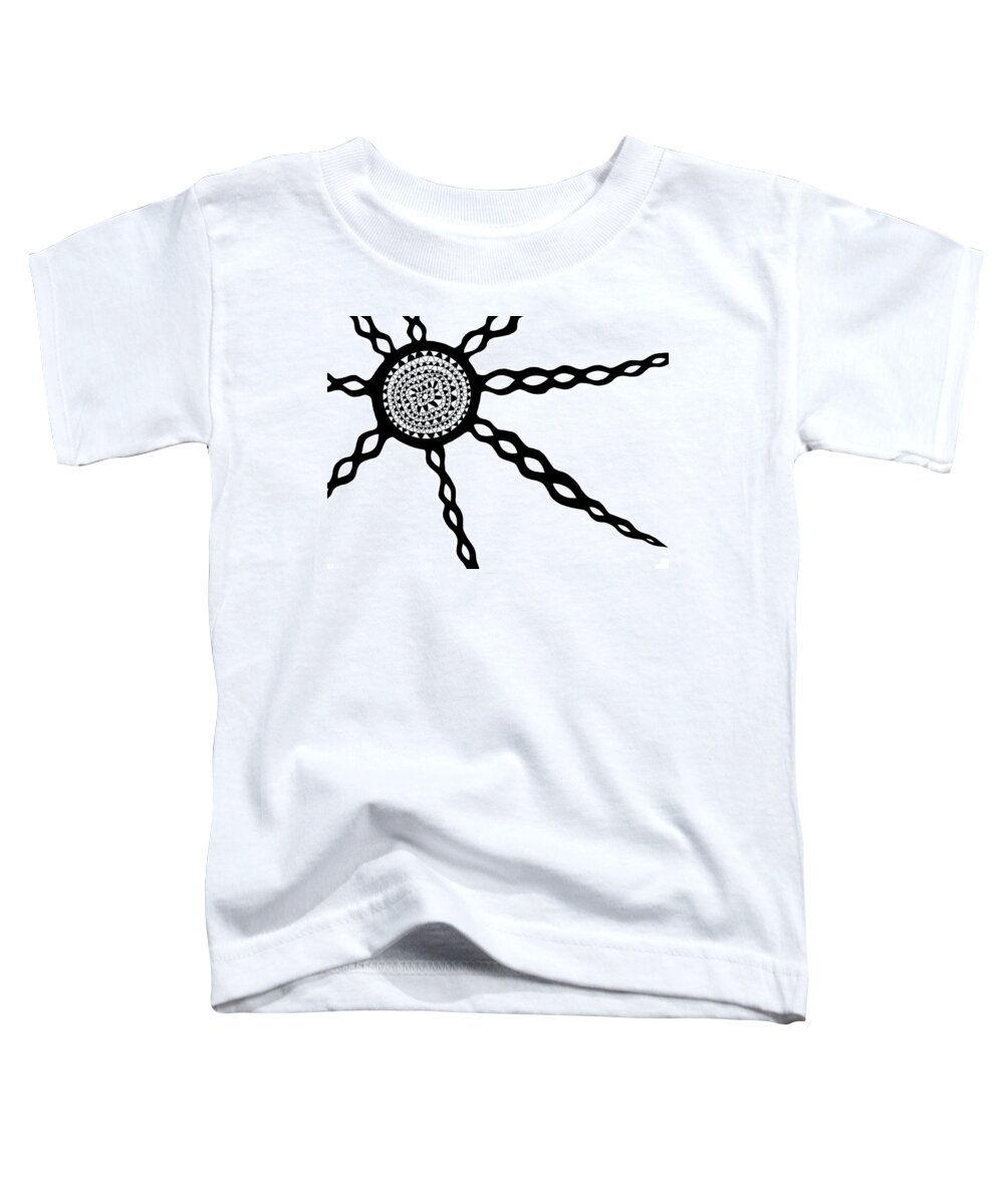 Central Sun Toddler T-Shirt featuring the painting Central Sun original painting by Sol Luckman