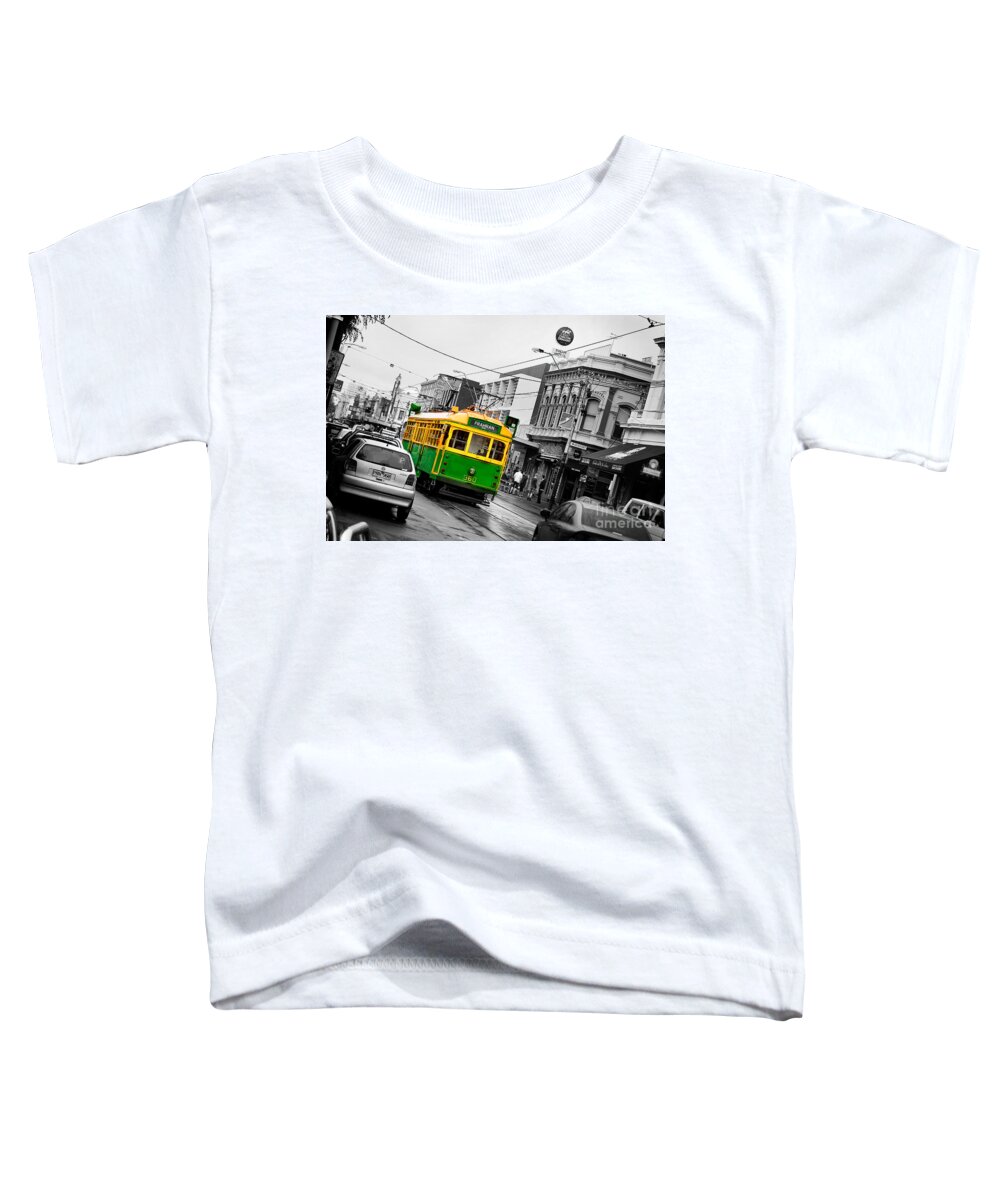 Australia Toddler T-Shirt featuring the photograph Chapel St Tram by Az Jackson