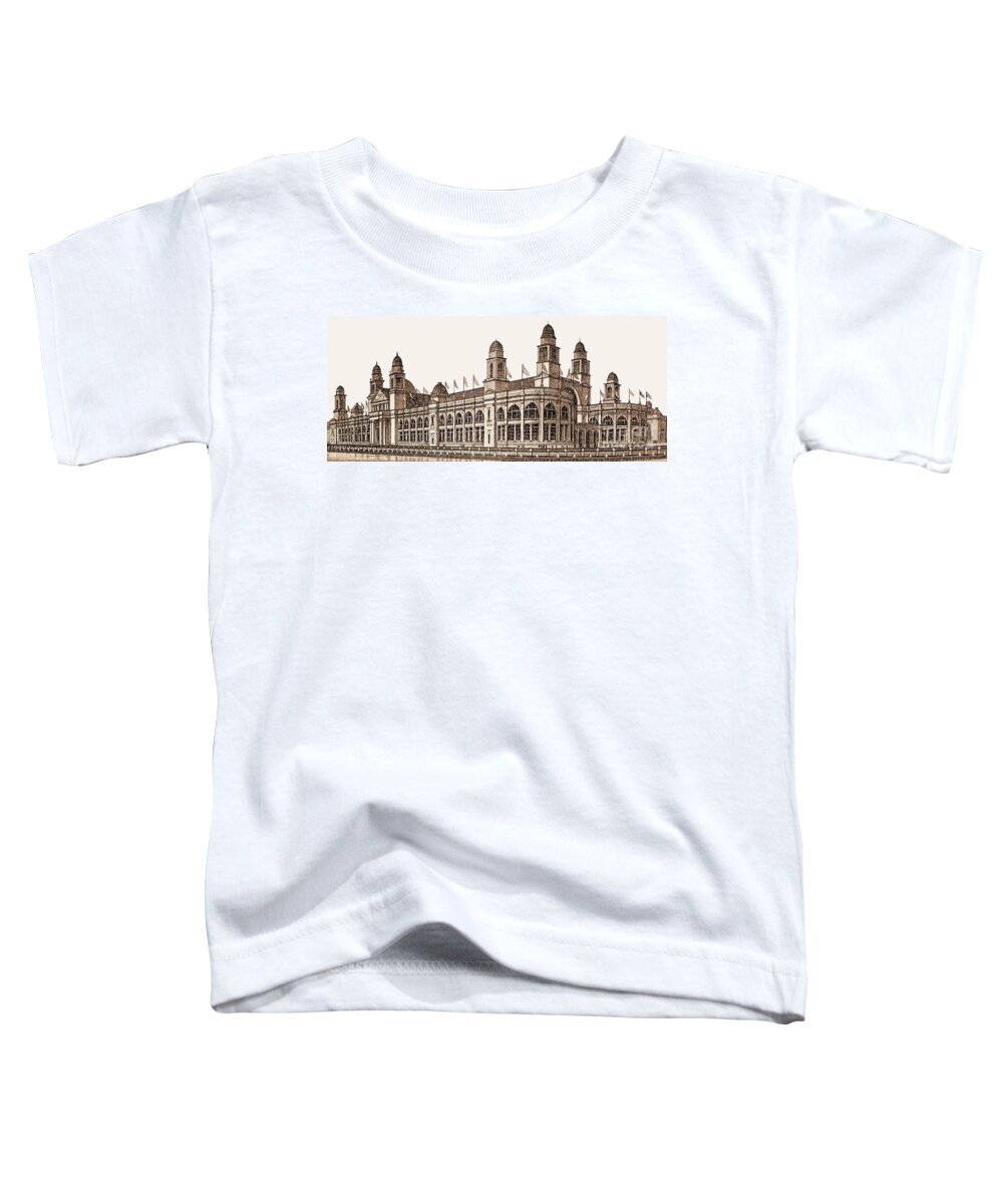 Chicago Toddler T-Shirt featuring the photograph Chicago - World's Columbian Exposition - Building of Electricity and Electrical Appliances by Barbara McMahon