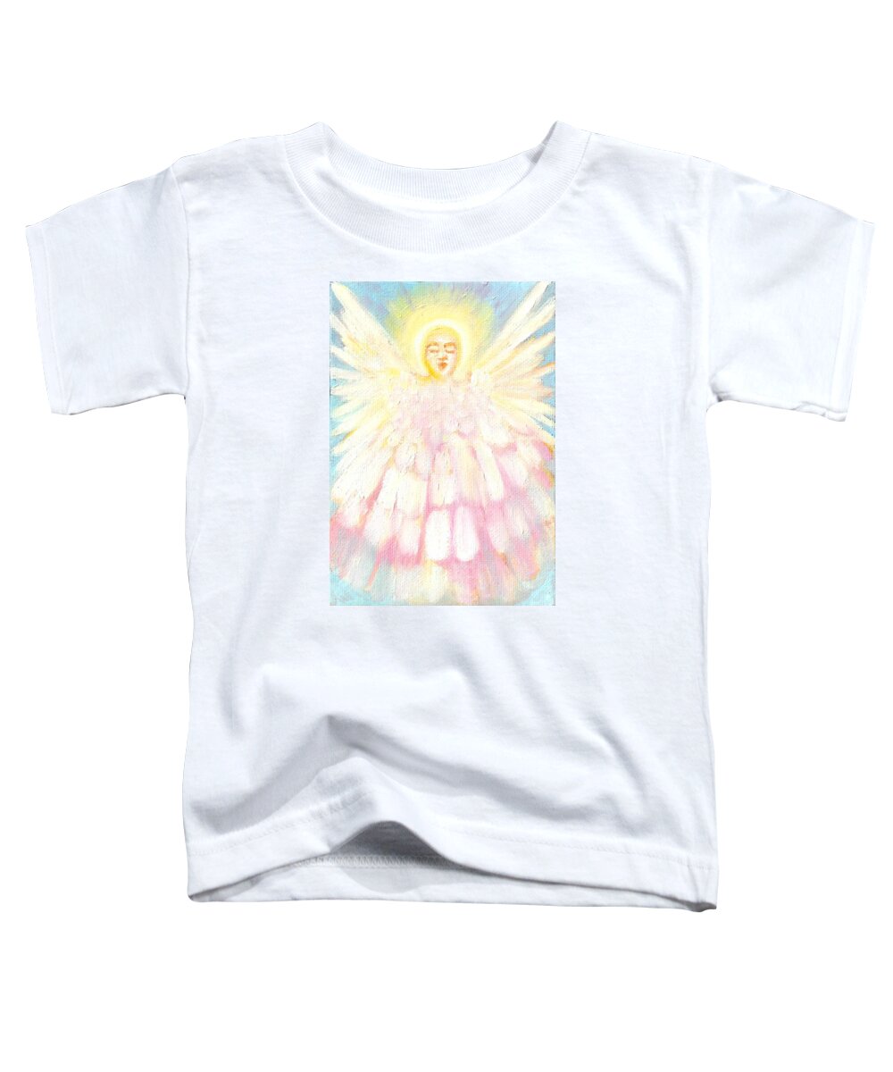 Angel Toddler T-Shirt featuring the painting Choiring Angel by Anne Cameron Cutri