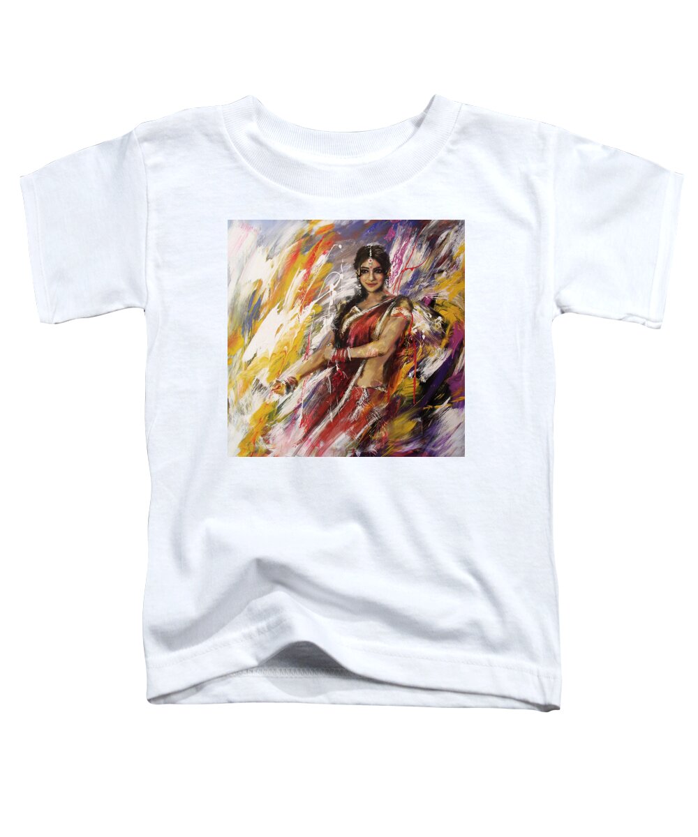 Zakir Toddler T-Shirt featuring the painting Classical Dance Art 14 by Maryam Mughal