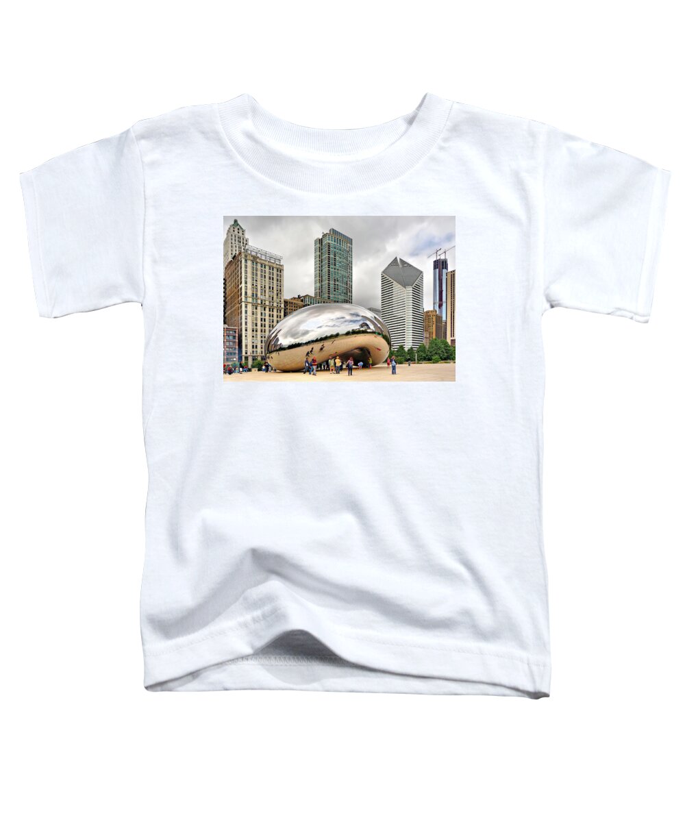 Cloud Gate Toddler T-Shirt featuring the photograph Cloud Gate in Chicago by Mitchell R Grosky