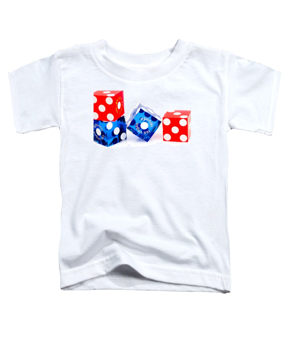 Las Vegas Toddler T-Shirt featuring the photograph Colorful Dice by Raul Rodriguez