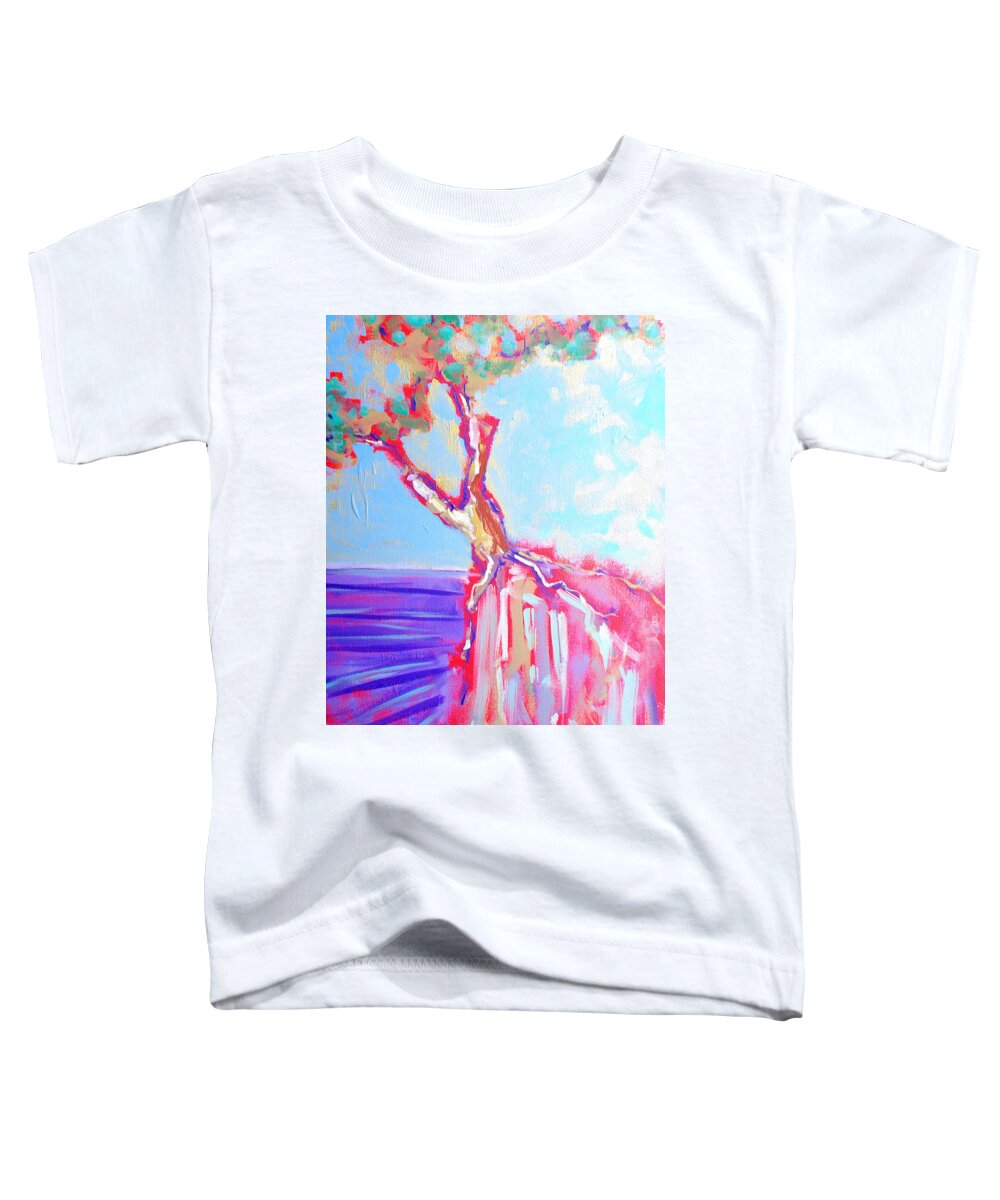 Ocean Toddler T-Shirt featuring the painting Cypress by Kurt Hausmann