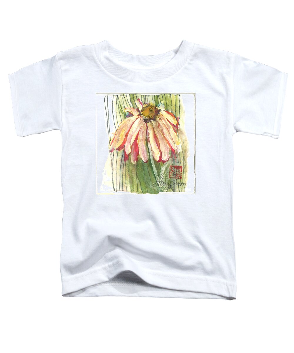 Orchards Toddler T-Shirt featuring the painting Daisy Girl by Sherry Harradence
