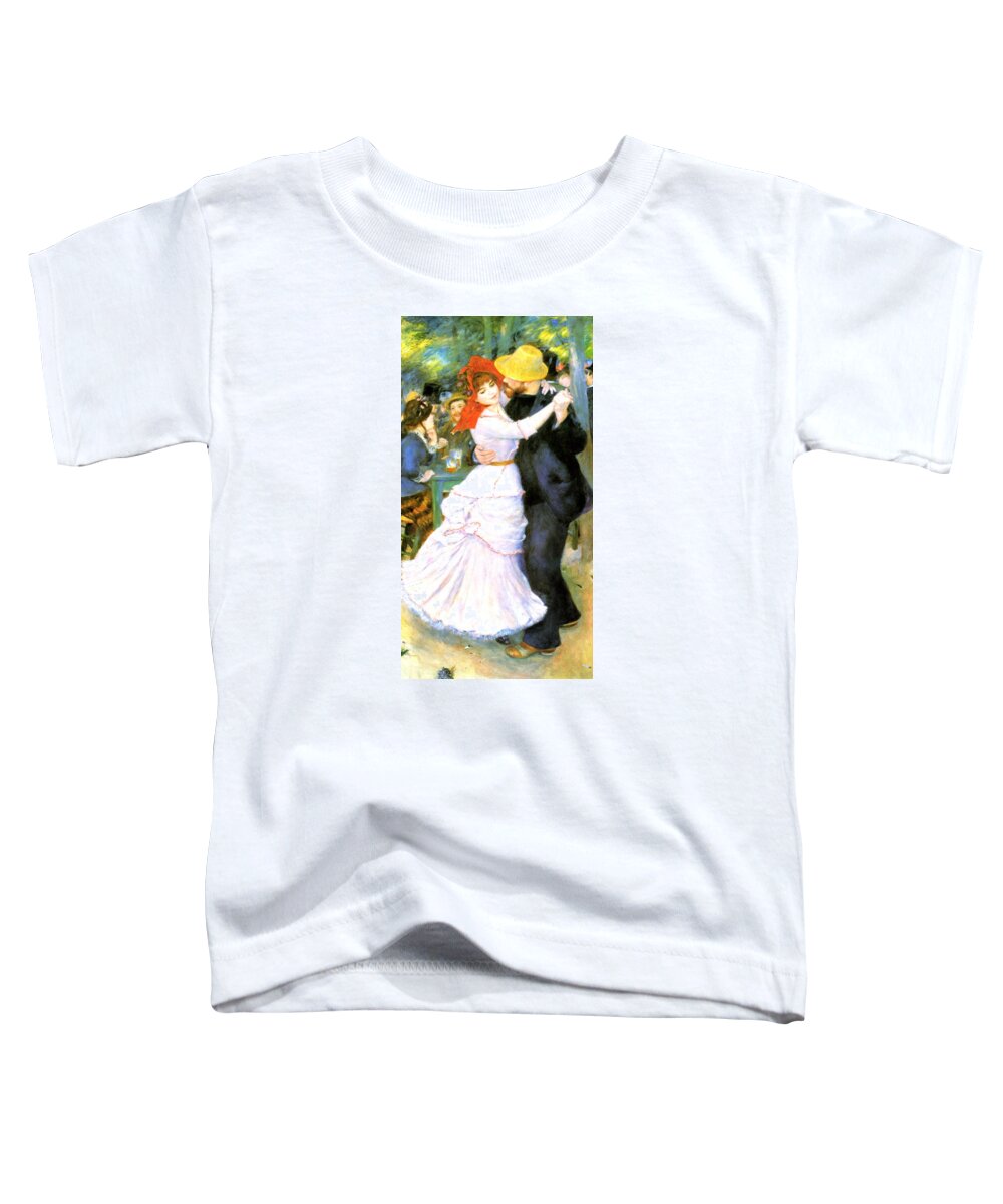 Pierre-auguste Renoir Toddler T-Shirt featuring the painting Dance At Bougival by Pierre Auguste Renoir