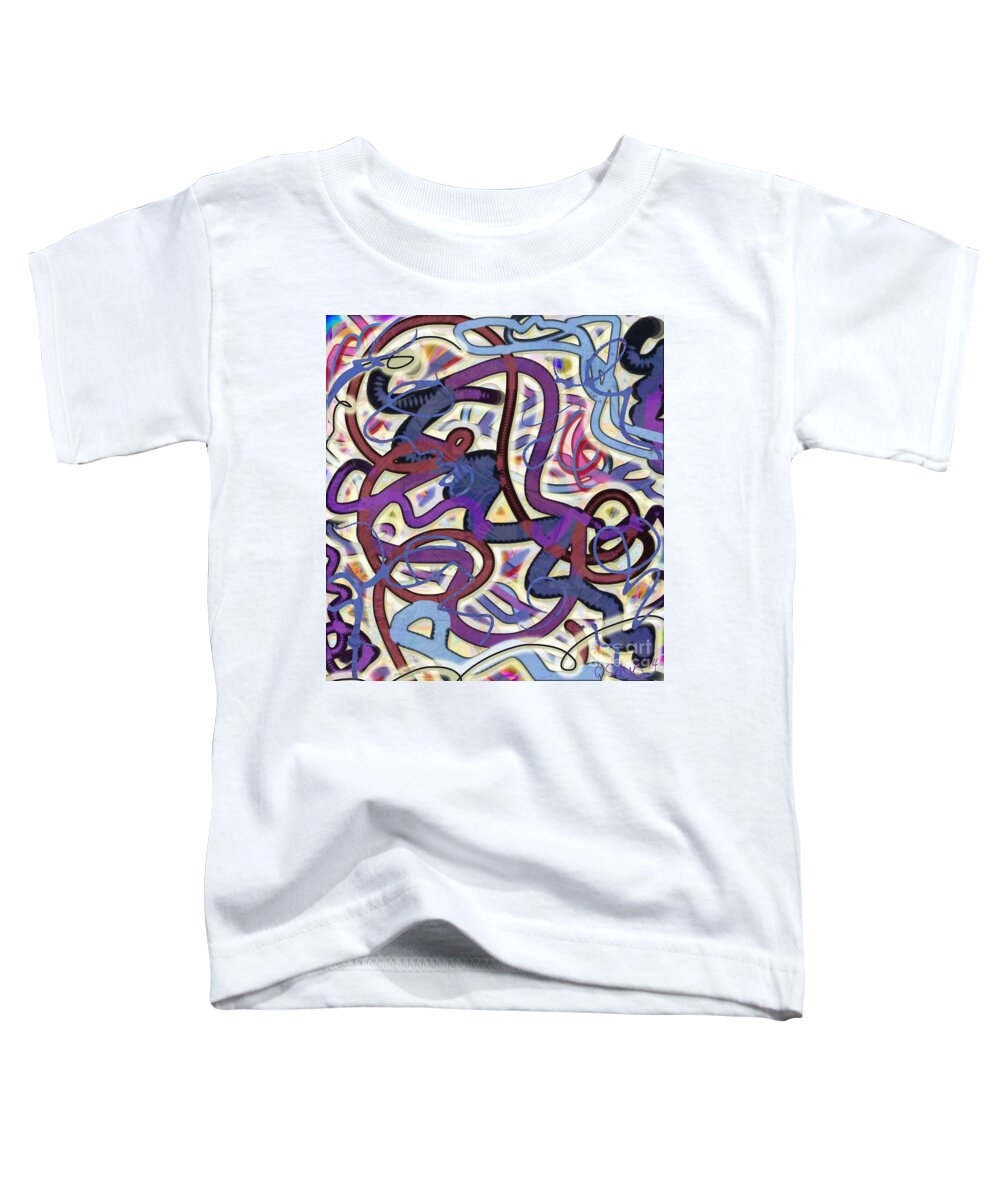 Abstract Toddler T-Shirt featuring the digital art Dancing P by Gabrielle Schertz
