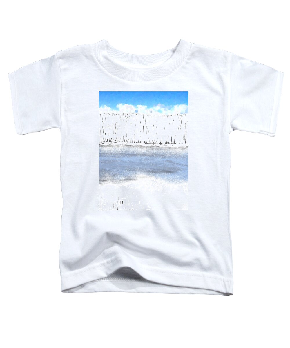 White Toddler T-Shirt featuring the painting Death Valley in the Winter by Bruce Nutting