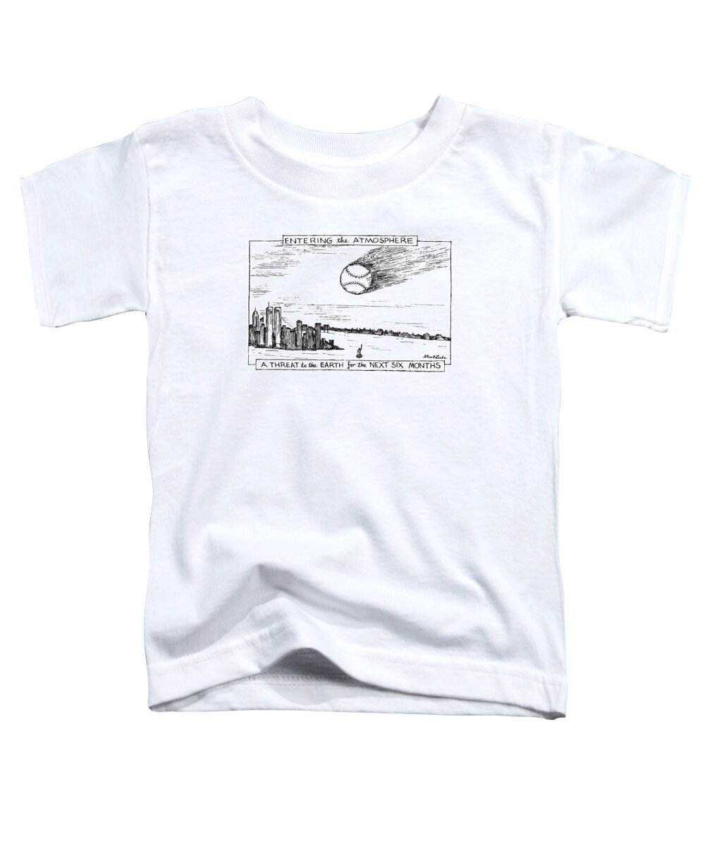 Sports Toddler T-Shirt featuring the drawing Entering The Atmosphere
A Threat To The Earth by Stuart Leeds