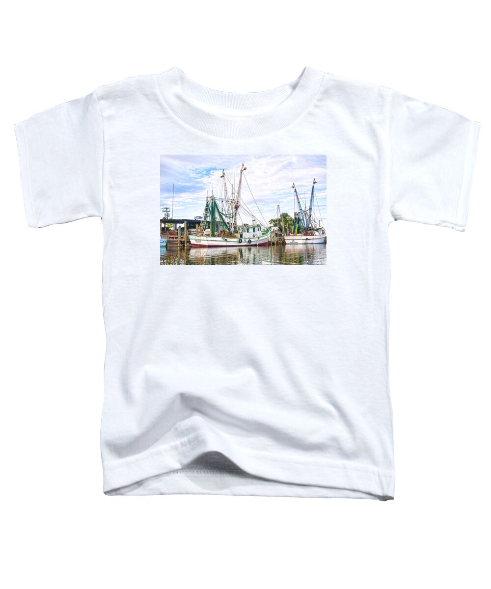 'shrimp Boat' Toddler T-Shirt featuring the photograph Evening Tide by Scott Hansen