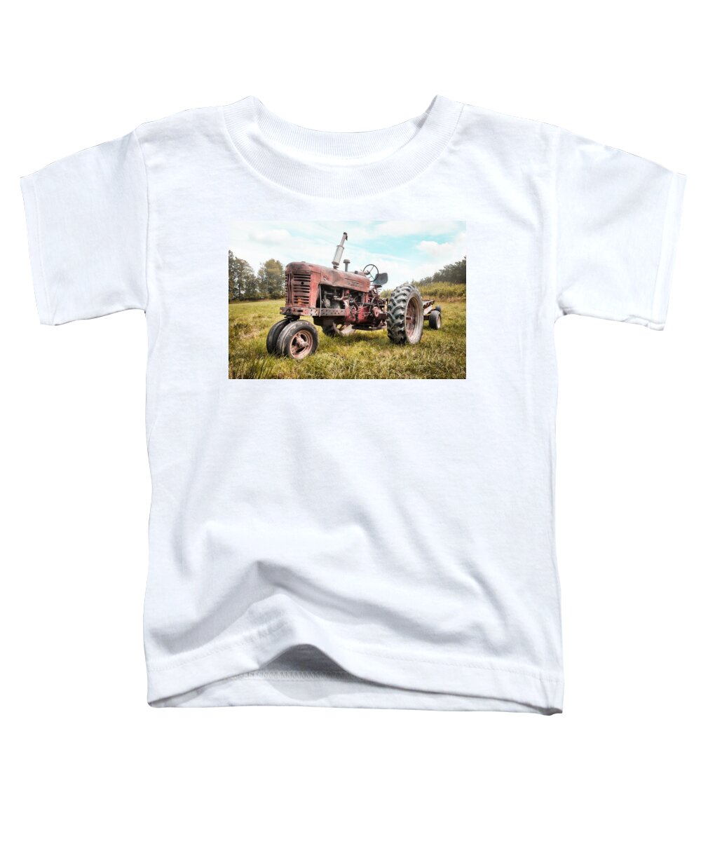 Tractors Toddler T-Shirt featuring the photograph Farmall Tractor Dream - farm machinary - Industrial decor by Gary Heller
