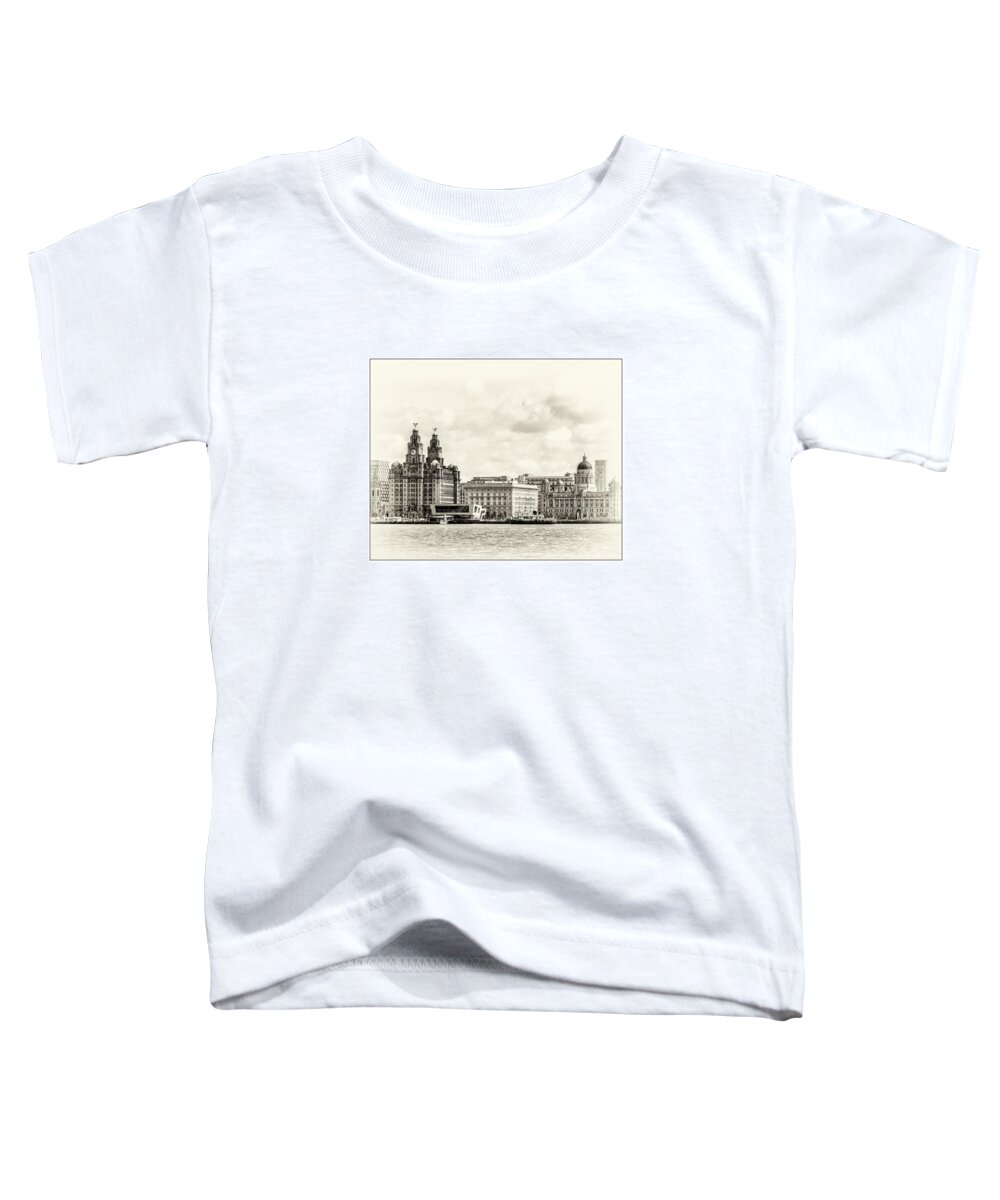 Liverpool Museum Toddler T-Shirt featuring the photograph Ferry at Liverpool terminal by Spikey Mouse Photography