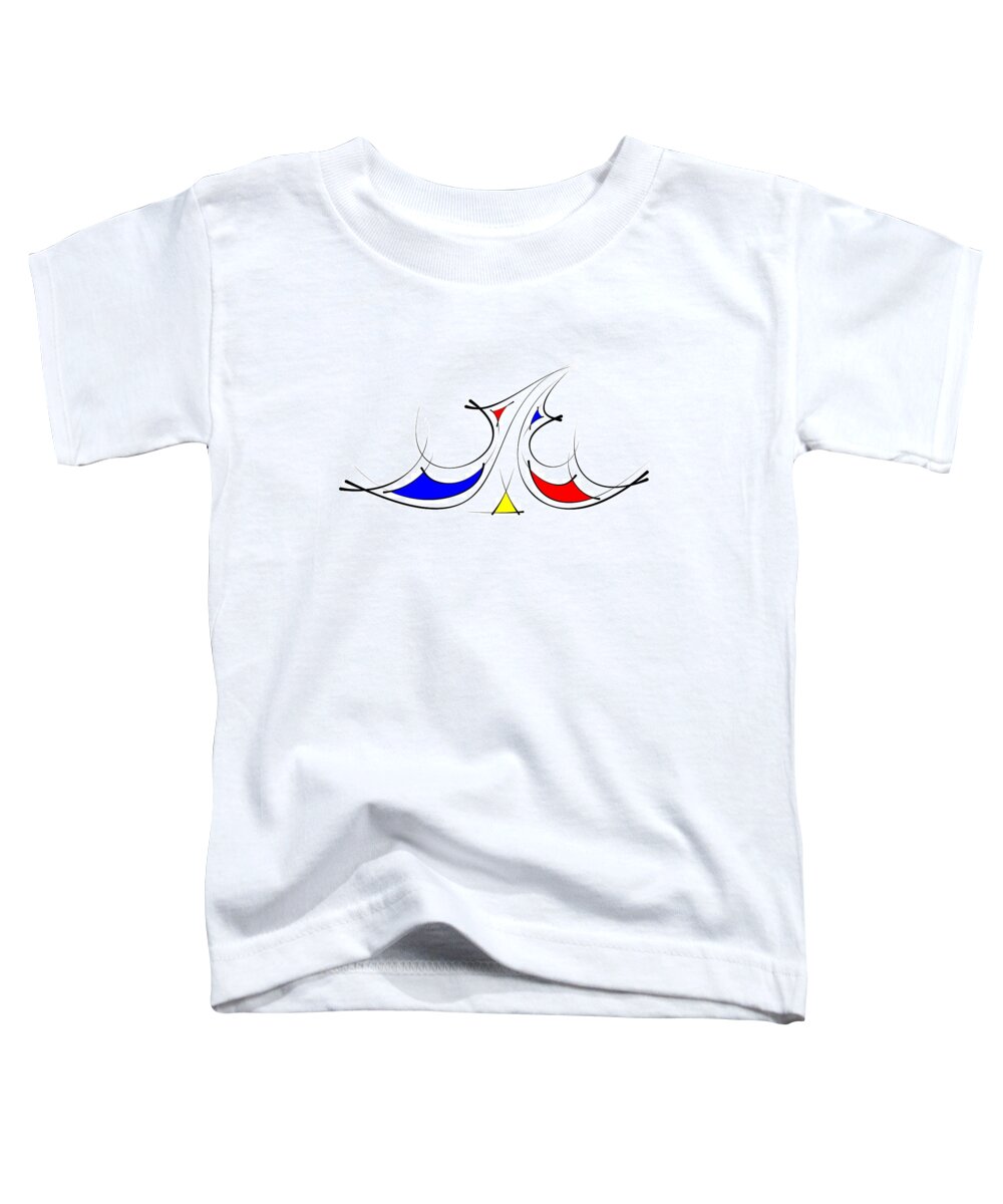 Digital Toddler T-Shirt featuring the digital art Fondness by Pal Szeplaky