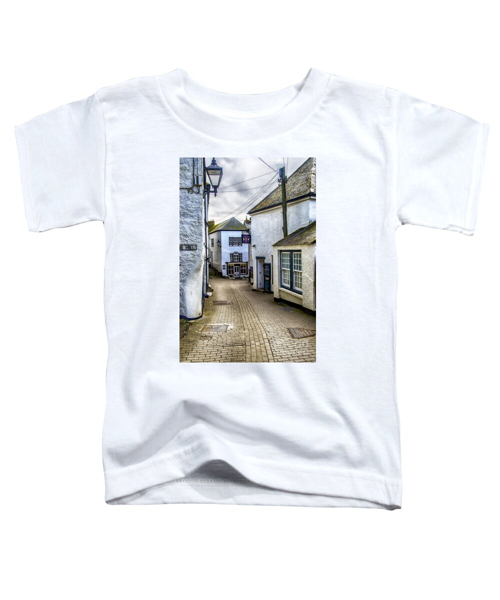 Port Isaac Canvas Toddler T-Shirt featuring the photograph Fore Street Port Isaac by Chris Thaxter
