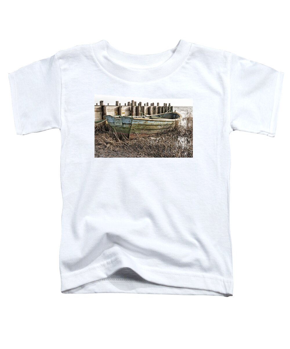 Boat Toddler T-Shirt featuring the photograph Old wooden boat by Mike Santis