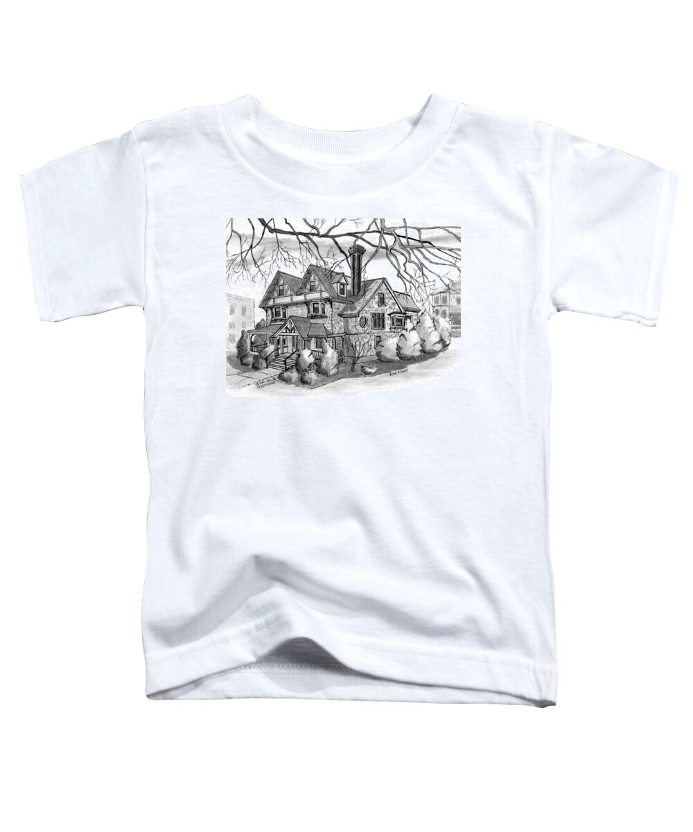 Paul Meinerth Artist Toddler T-Shirt featuring the drawing Frank Welch Home by Paul Meinerth