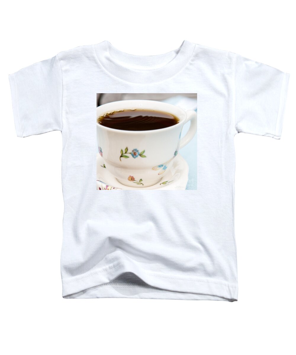 Coffee Toddler T-Shirt featuring the photograph Fresh cup of Coffee by Iris Richardson