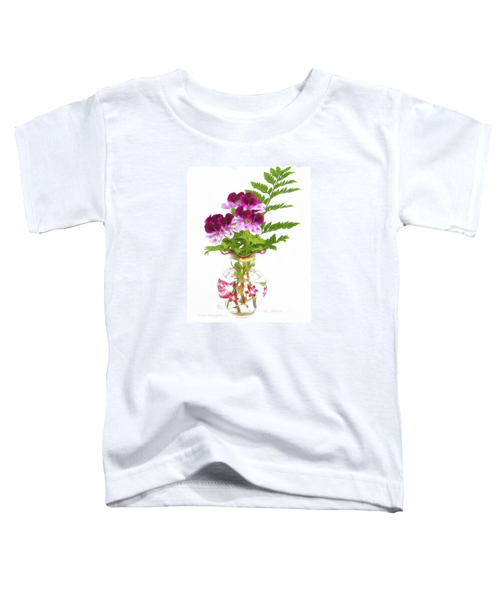 Color Toddler T-Shirt featuring the photograph Geranium 'Witchwood' by Richard J Thompson 