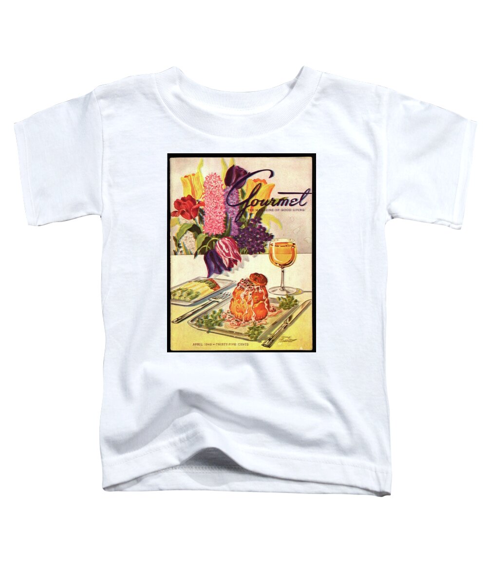 Flowers Toddler T-Shirt featuring the photograph Gourmet Cover Featuring Sweetbread And Asparagus by Henry Stahlhut