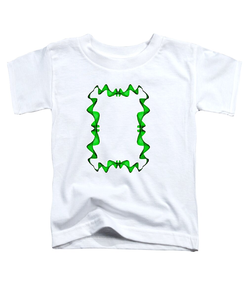 Green Toddler T-Shirt featuring the painting Green Frame 1 by Bruce Nutting