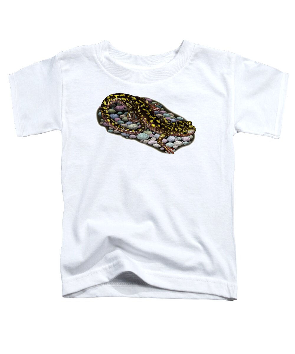 Illustration Toddler T-Shirt featuring the photograph Green Salamander by Roger Hall