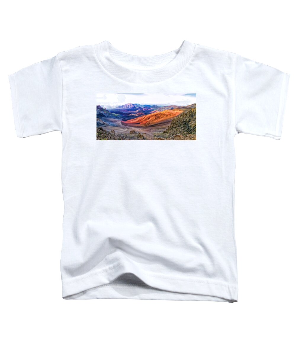 Hawaii Toddler T-Shirt featuring the photograph Haleakala Panorama 5 by Dawn Eshelman
