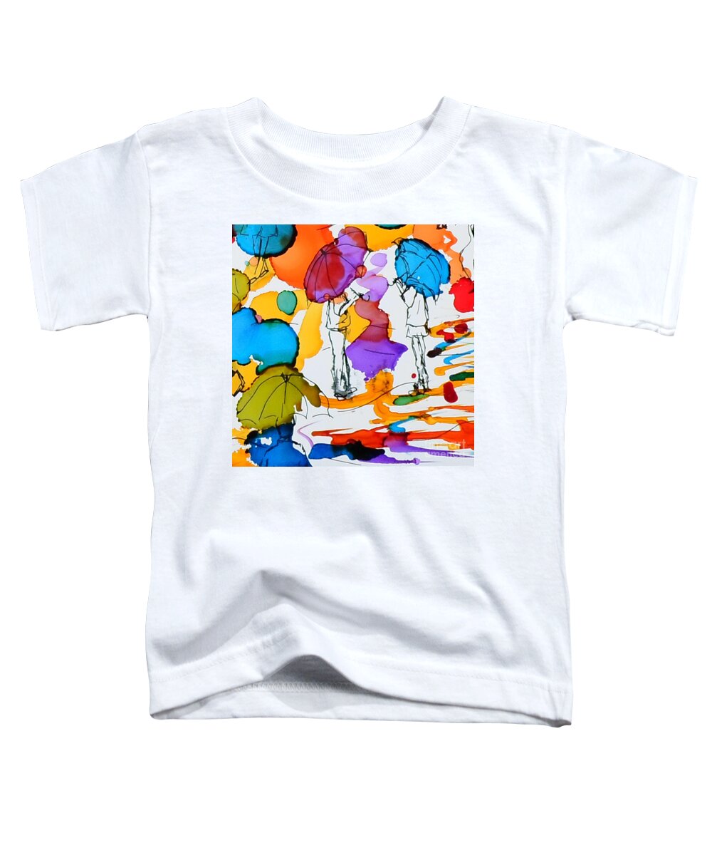 Rain Toddler T-Shirt featuring the painting Hanging Out In The Rain 5 by Vicki Housel