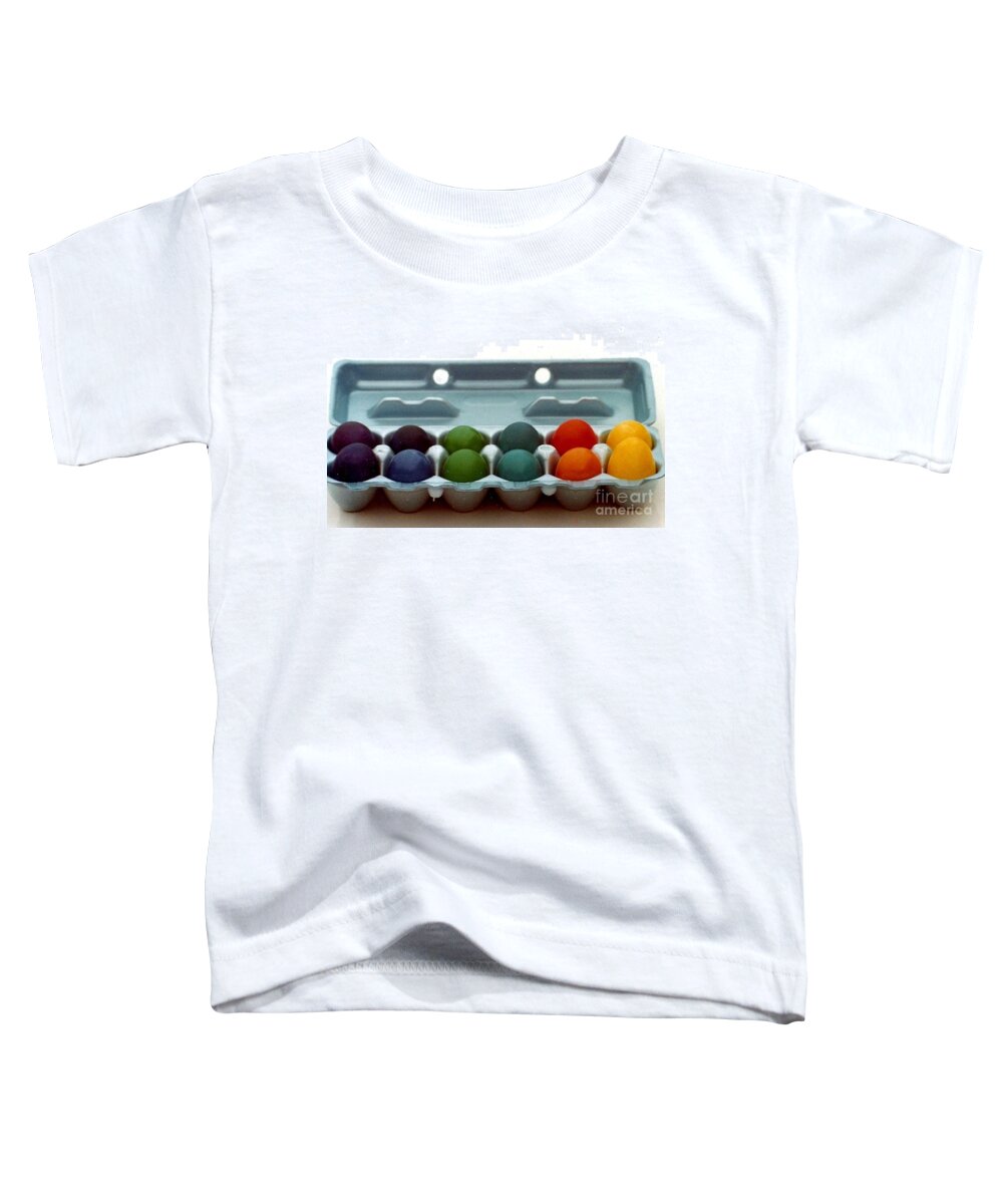 Egg Photography Toddler T-Shirt featuring the photograph Hard Boiled Spectrum by Michael Hoard