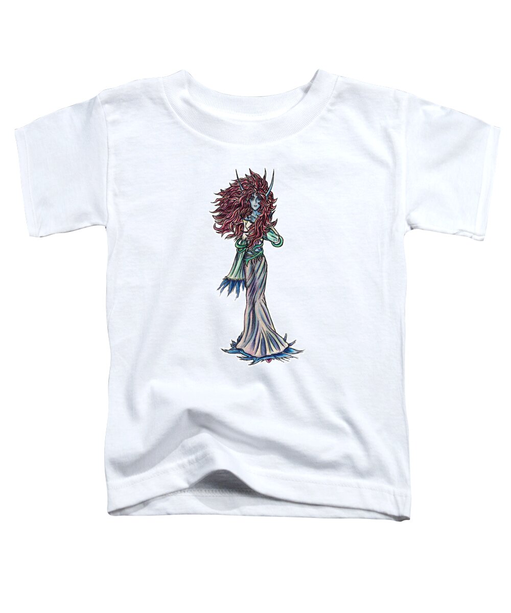 High Ogre Toddler T-Shirt featuring the painting High Ogre Elessidia by Shawn Dall