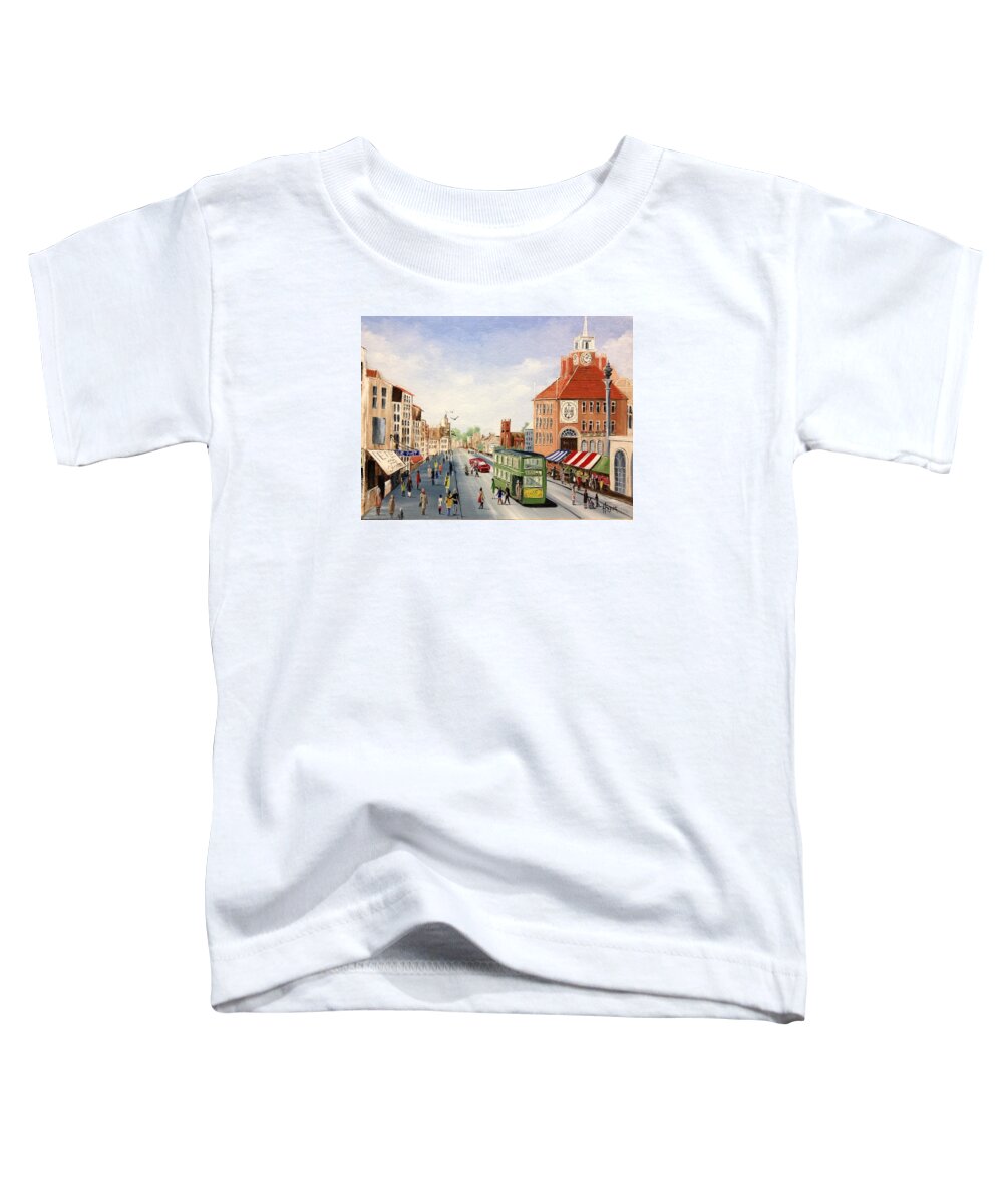 High Street Toddler T-Shirt featuring the painting High Street by Helen Syron