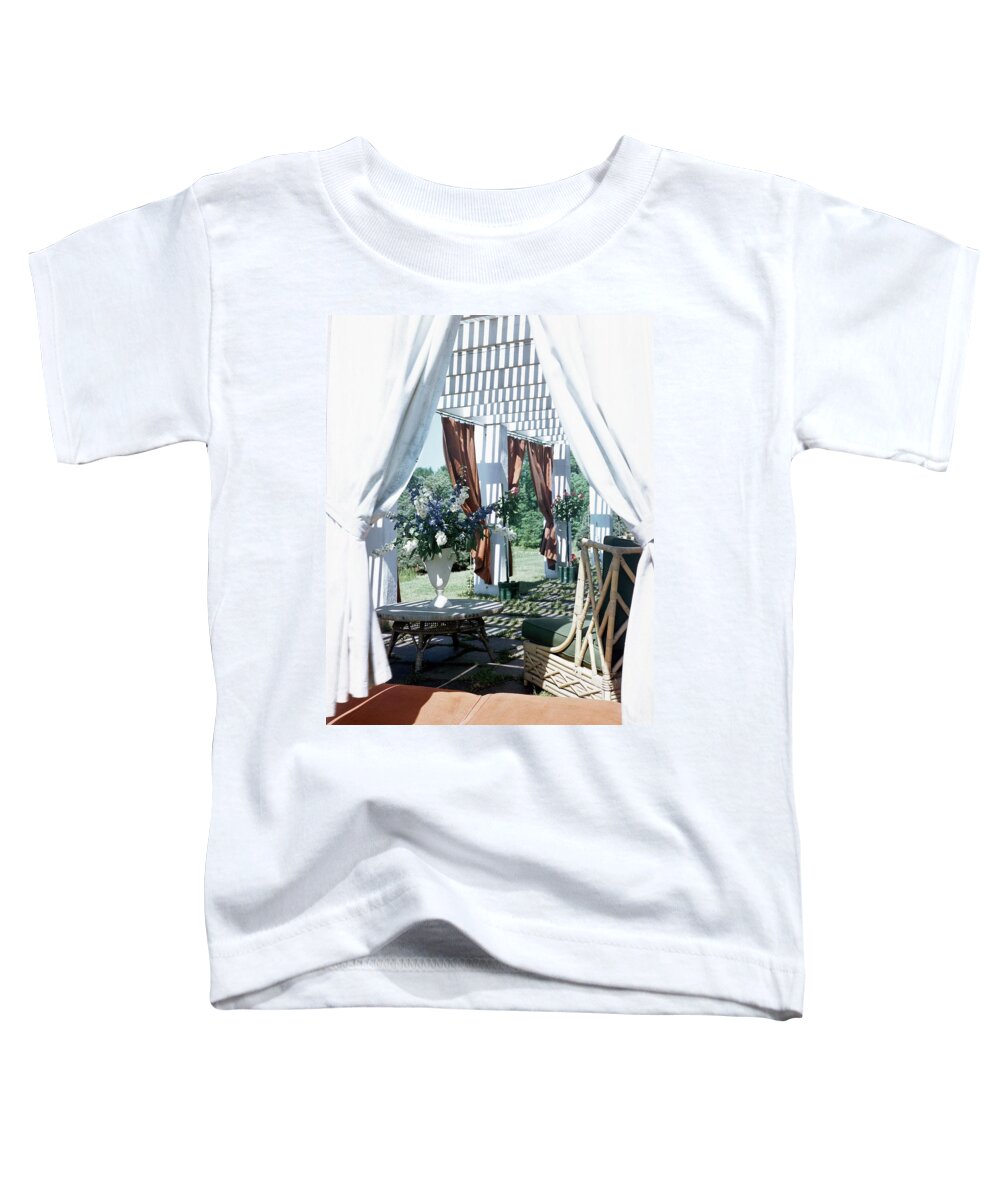 Exterior Toddler T-Shirt featuring the photograph Horst's Patio In Long Island by Horst P. Horst