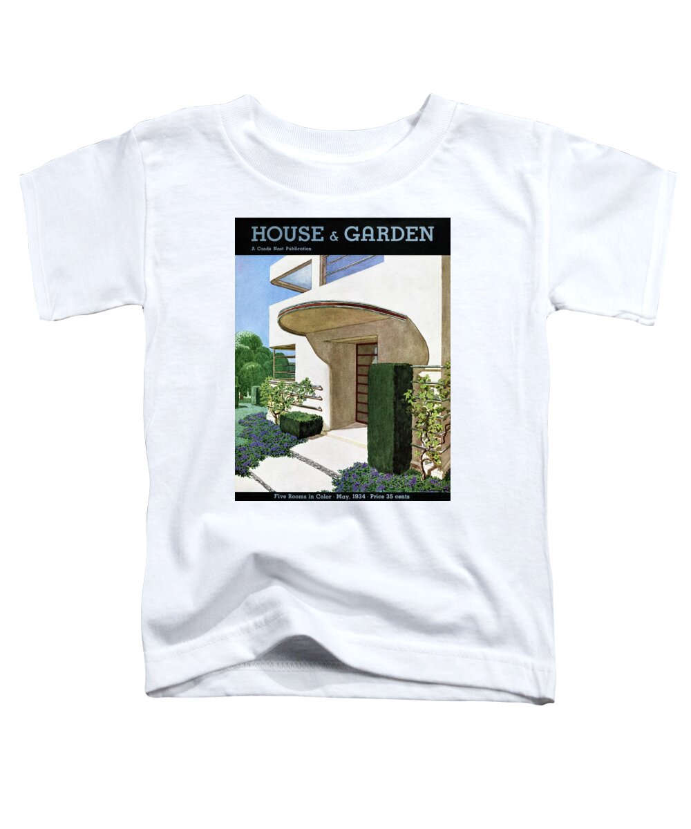 House & Garden Toddler T-Shirt featuring the photograph House & Garden Cover Illustration Of A Modern by Pierre Brissaud