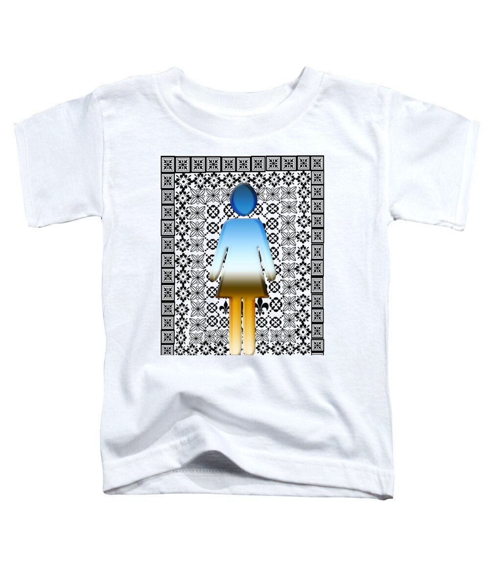 Girl Toddler T-Shirt featuring the digital art I Am Woman by Laura Pierre-Louis