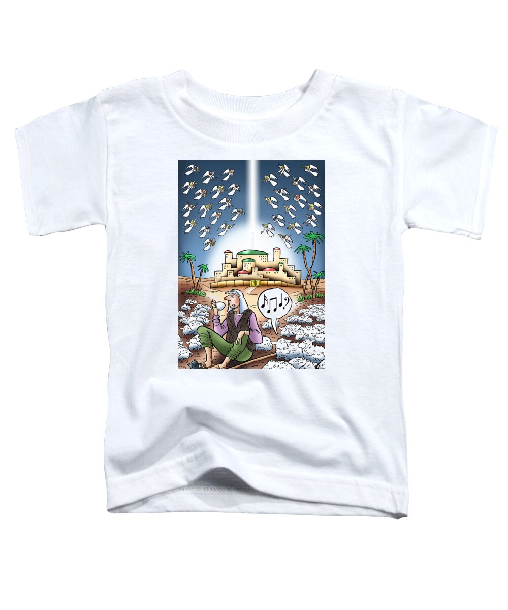 Christmas Toddler T-Shirt featuring the digital art I Keep Hearing Music by Mark Armstrong
