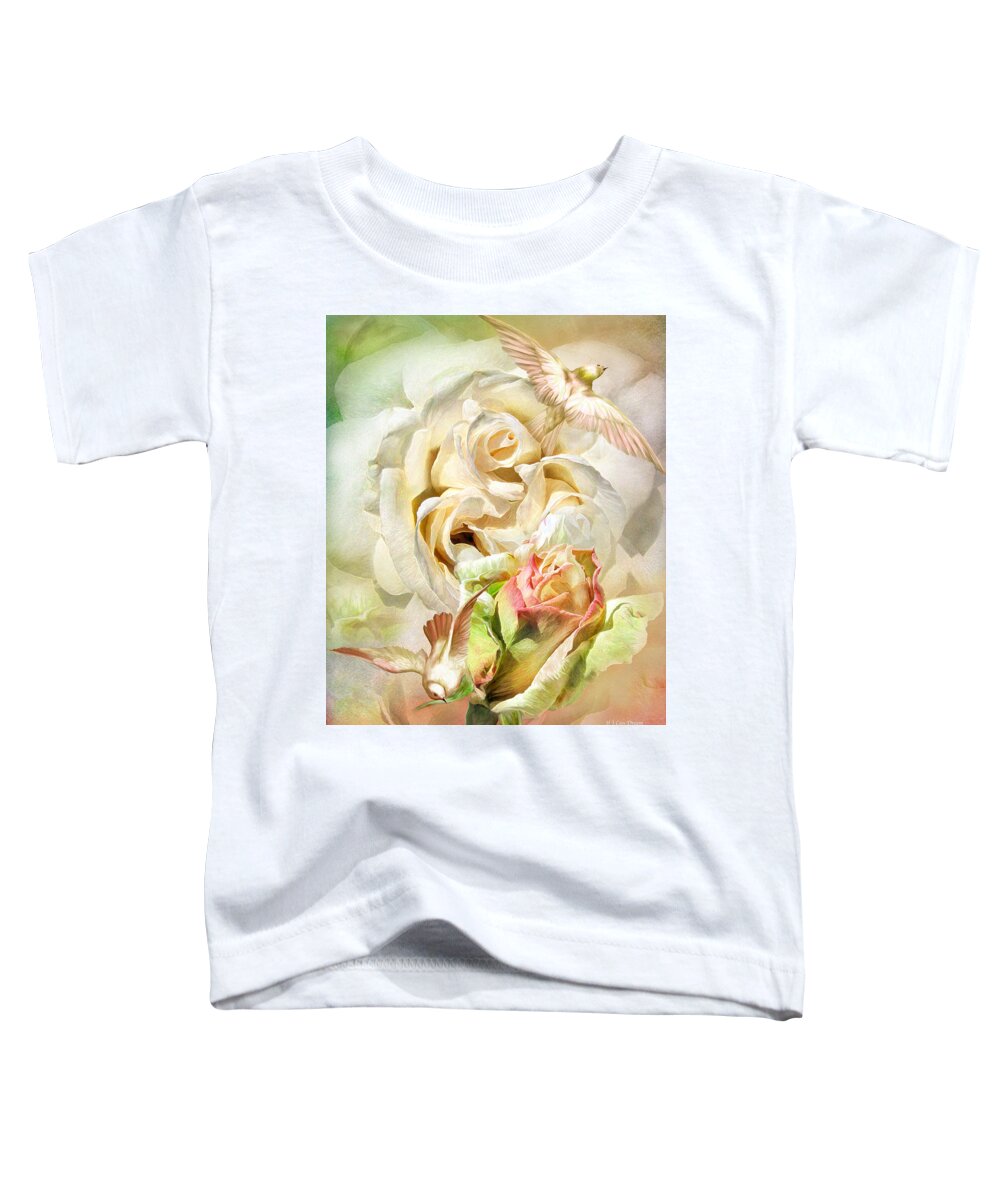 Rose Toddler T-Shirt featuring the mixed media If I Can Dream - Elvis Rose by Carol Cavalaris