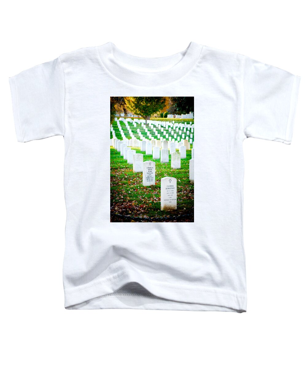 Arlington Cemetery Toddler T-Shirt featuring the photograph In Honor and Tribute by Greg Fortier