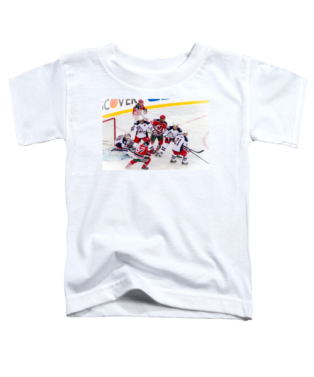 Faceoff Toddler T-Shirt featuring the photograph In the Zone by David Rucker
