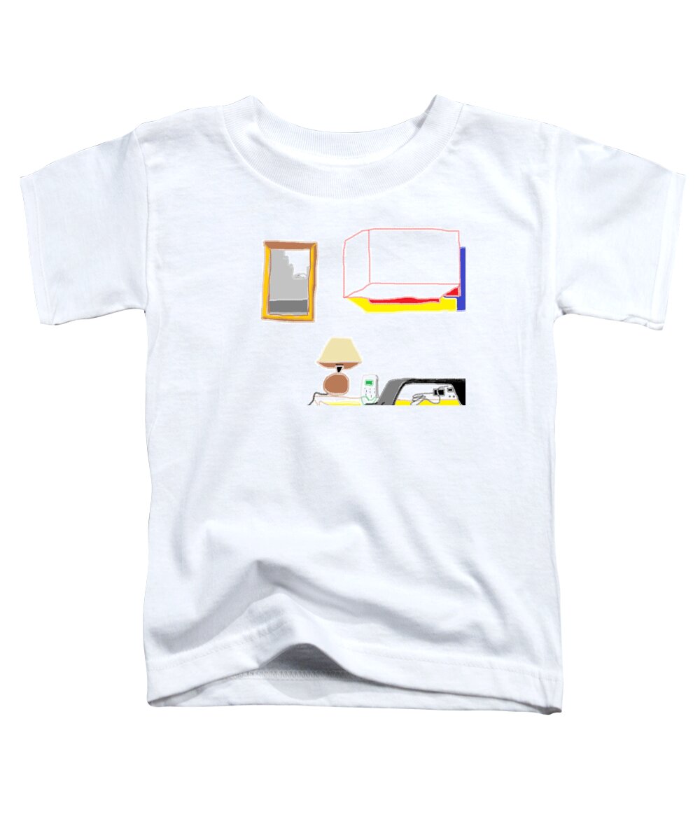 Interiors Toddler T-Shirt featuring the painting Interior Kitchen Desk by Anita Dale Livaditis