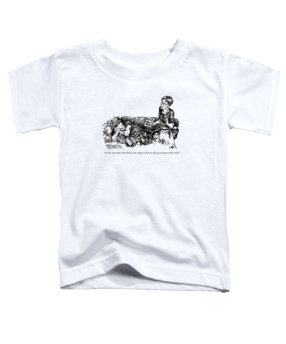 Education Toddler T-Shirt featuring the drawing It's This Marvelous Little Liberal-arts College by William Hamilton