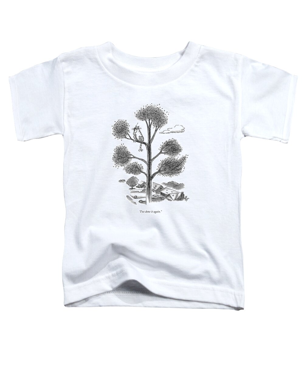 Cats Toddler T-Shirt featuring the drawing I've Done It Again by Frank Cotham