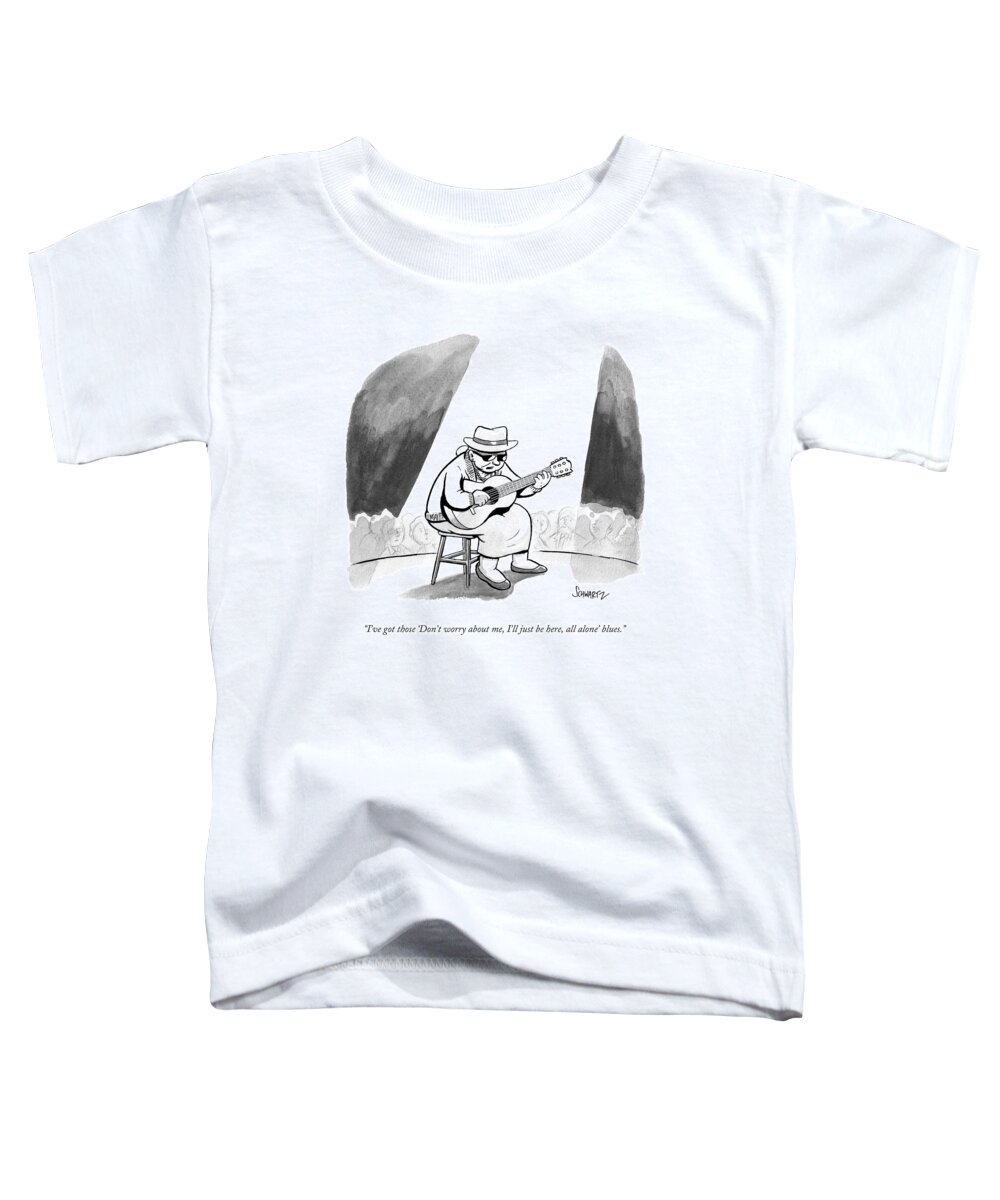 Jazz Toddler T-Shirt featuring the drawing I've Got Those 'don't Worry by Benjamin Schwartz