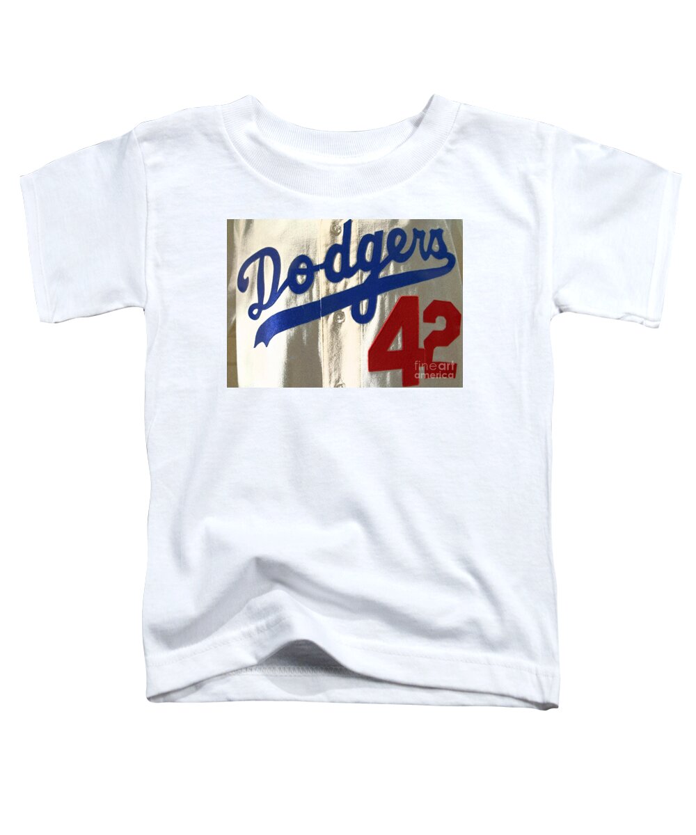 Jackie Robnson Toddler T-Shirt featuring the photograph Jackie by David Rucker
