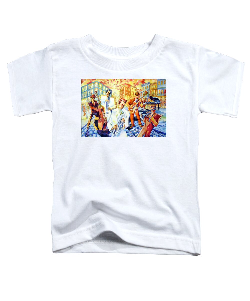 Watercolor Toddler T-Shirt featuring the painting Jambalaya by Mick Williams